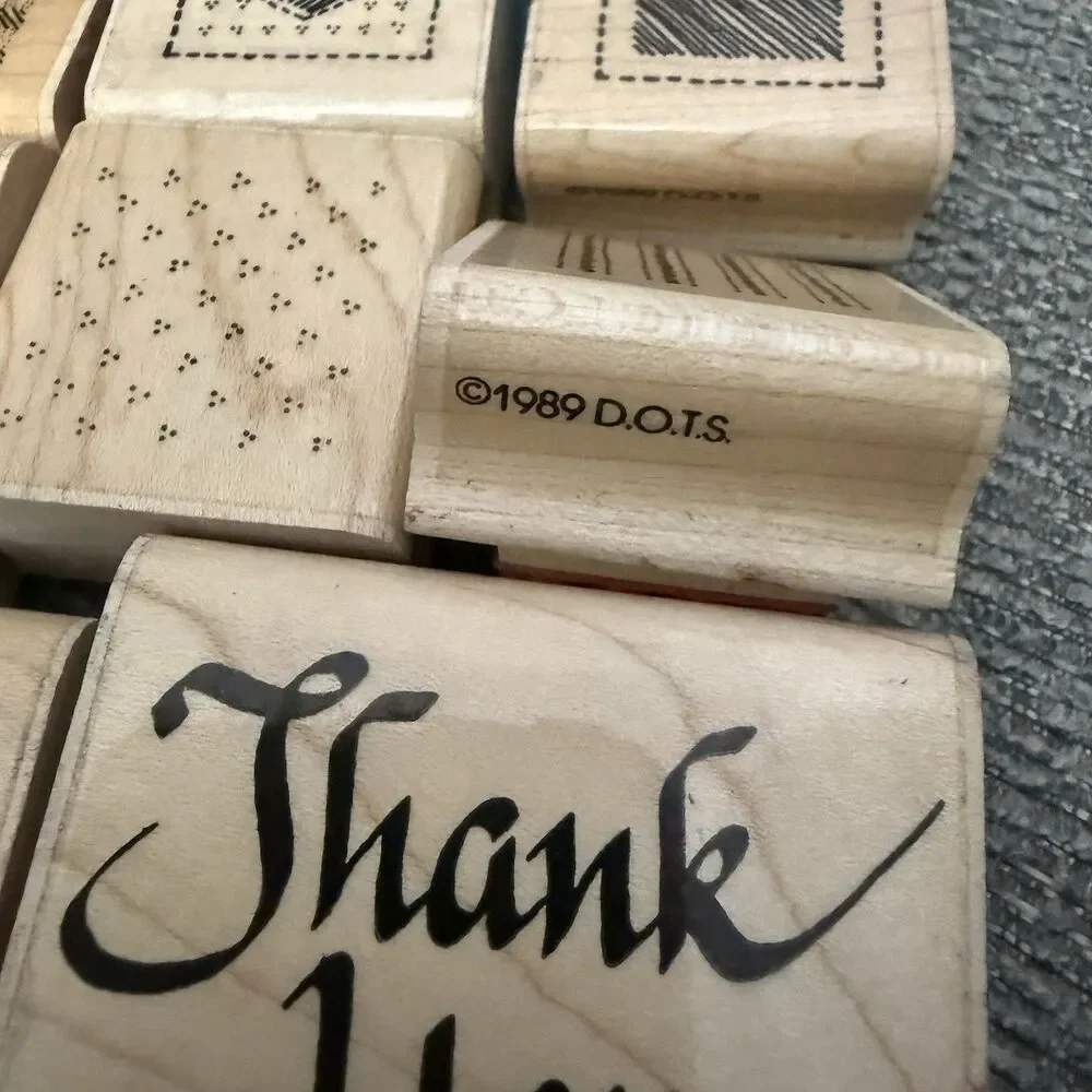 60+ Large Lot Vintage Rubber Wooden Stamps Seasons Words DOTS Sky Kids & More